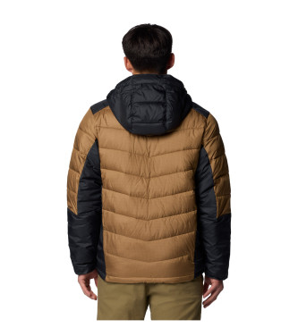 Columbia Labyrinth brown hooded down jacket with hood