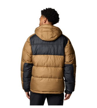 Columbia Pike Lake II brown hooded quilted jacket with hood