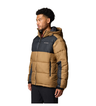 Columbia Pike Lake II brown hooded quilted jacket with hood