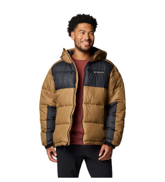 Columbia Pike Lake II brown hooded quilted jacket with hood