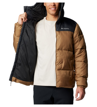 Columbia Puffect II braune Kapuzen-Steppjacke mit Kapuze