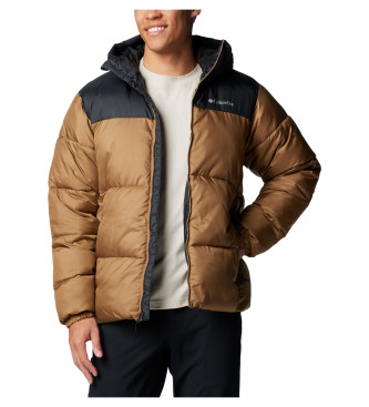 Columbia Puffect II braune Kapuzen-Steppjacke mit Kapuze