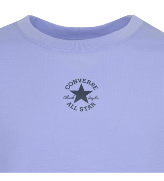 Converse T-shirt carr avec patch Chuck bleu