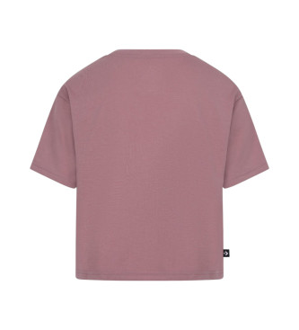 Converse T-shirt carr avec cusson de mandrin rose