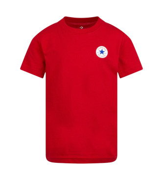 Converse Bedrucktes Kurzarm-T-Shirt rot