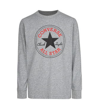 Converse Langrmet t-shirt med gr chuck-patch