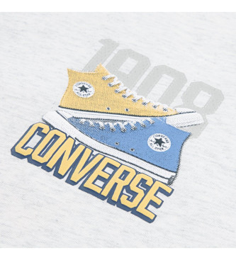 Converse Koszulka graficzna Retro Sneaker w kolorze szarym