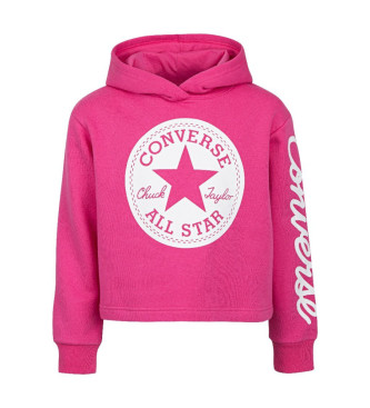 Converse Sweatshirt cortada cor-de-rosa