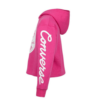 Converse Afkortet sweatshirt i pink