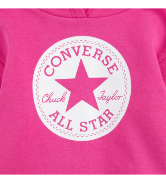 Converse Afkortet sweatshirt i pink