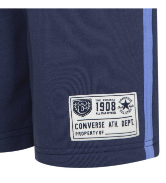 Converse Retro-Shorts mit marineblauen Seitenstreifen