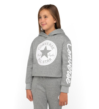 Converse Sudadera cropped Signature  gris