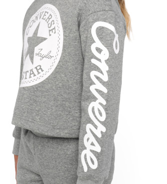 Converse Sudadera cropped Signature  gris