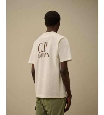 C.P. Company T-shirt 30/1 Jersey Kurzarm Logo wei