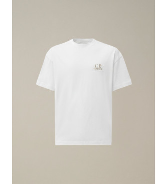 C.P. Company T-shirt 30/1 com log�tipo na manga branco