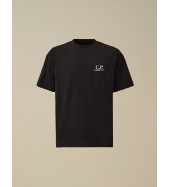 C.P. Company T-shirt 30/1 com log�tipo na manga preto