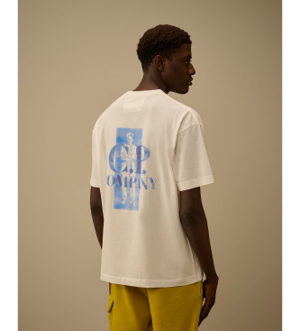 C.P. Company Udobna majica iz belo-rumene barve