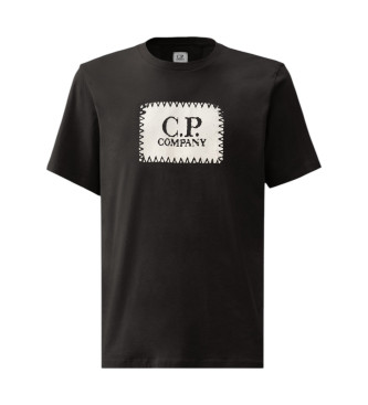 C.P. Company Logo label t-shirt korte mouw zwart