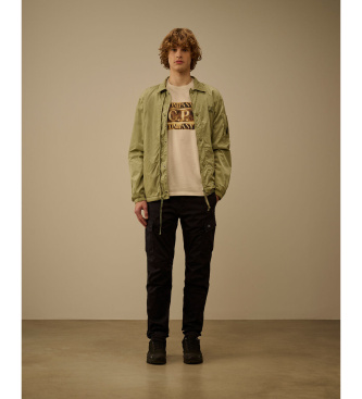 C.P. Company Koszulka z wyblakłym logo w kolorze beżowym