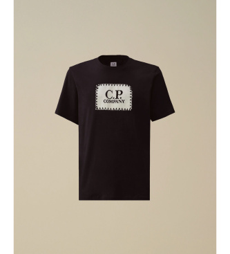 C.P. Company T-shirt Logo Label azul-marinho