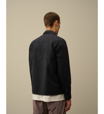 C.P. Company Gabardine Zipped Overshirt navy jacket