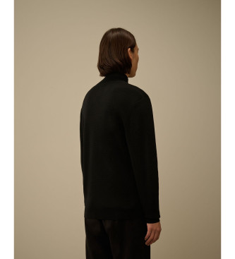 C.P. Company Re-Wool Lens Full Zip Cardigan noir