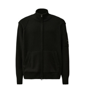 C.P. Company Strickjacke aus Lammwolle schwarz