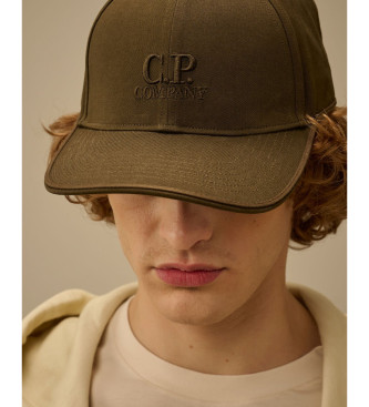 C.P. Company Berretto in gabardine verde. Marrone