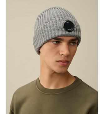 C.P. Company Gorro extra fino lana merino gris