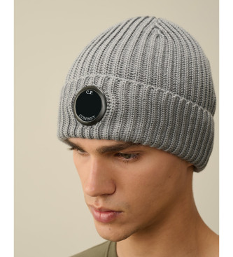 C.P. Company Cappello in lana merino extrafine grigia