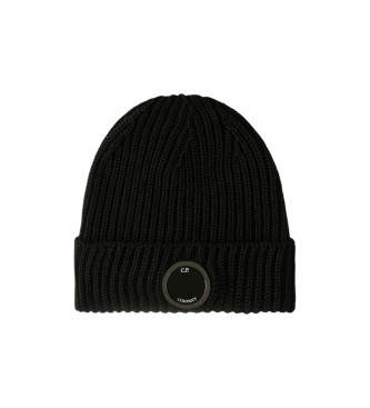 C.P. Company Cappello in lana merino extrafine nera