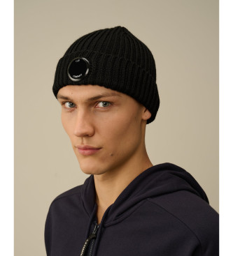 C.P. Company Extra fine merino wool cap black