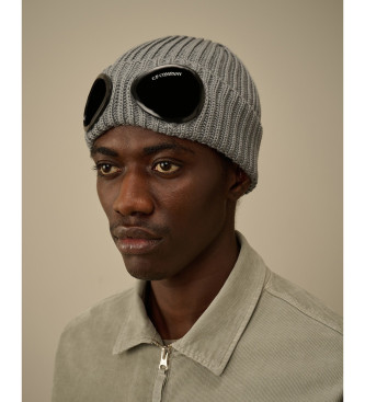 C.P. Company Extrafijne Merino Goggle grijze muts