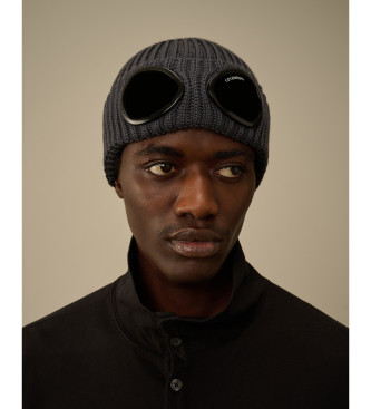 C.P. Company Extrafine Merino goggle muts donkergrijs