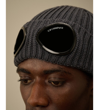 C.P. Company Extrafine Merino goggle muts donkergrijs