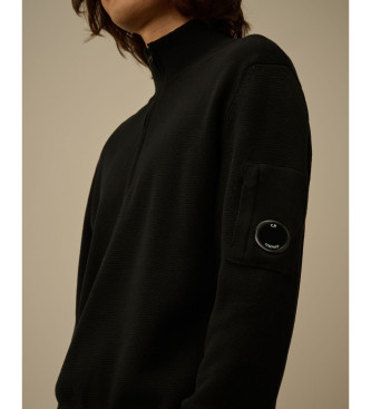 C.P. Company Trja med halv dragkedja och Re-Wool-linser svart
