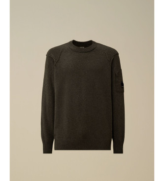 C.P. Company Strickpulli mit Rundhalsausschnitt, schwarz