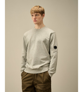 C.P. Company Diagonal Hochgezogener Pullover grau