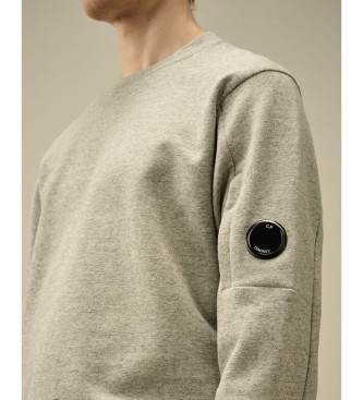 C.P. Company Diagonal Hochgezogener Pullover grau