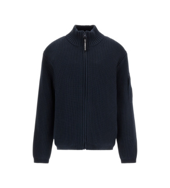 C.P. Company Kids Strickjacke mit Reißverschluss marineblau