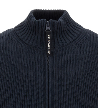 C.P. Company Kids Strickjacke mit Reißverschluss marineblau