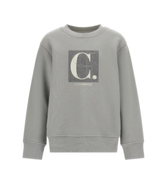 C.P. Company Kids Sweatshirt mit Logo, grau