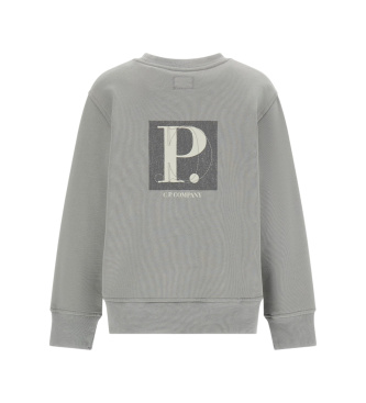 C.P. Company Kids Sweatshirt mit Logo, grau