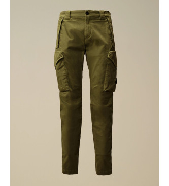C.P. Company Pantalon cargo en satin stretch vert