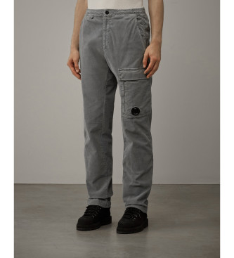 C.P. Company Grey corduroy cargo trousers