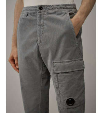 C.P. Company Grey corduroy cargo trousers