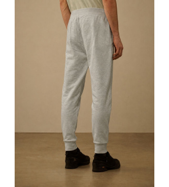 C.P. Company Hlače Diagonal Raised Fleece Lens sive