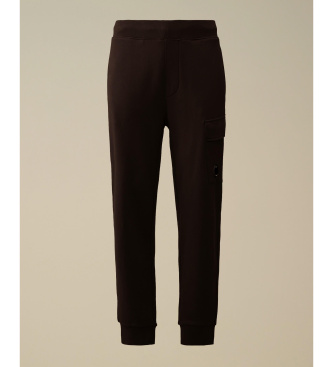 C.P. Company Pantalón Diagonal Raised Fleece Lens negro