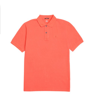 C.P. Company Koralfarvet kortrmet poloshirt