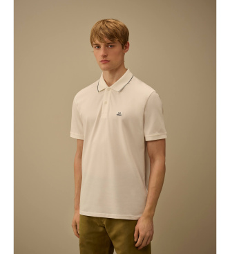 C.P. Company Polo Stretch Piquet branco sujo